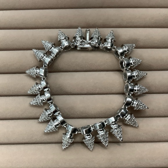 NWT NOIR AXL PAVE TREE SPIKE BRACELET - Picture 2 of 6